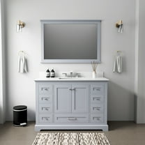Tybee 48 in W x 22 in D Dark Grey Single Bath Vanity and Cultured Marble Top