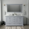 thumbnail image 1 of Tybee 60 in W x 22 in D Dark Grey Double Bath Vanity, Cultured Marble Top and 58 in Mirror, 1 of 10