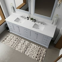 Tybee 84 in W x 22 in D Dark Grey Double Bath Vanity and Cultured Marble Top