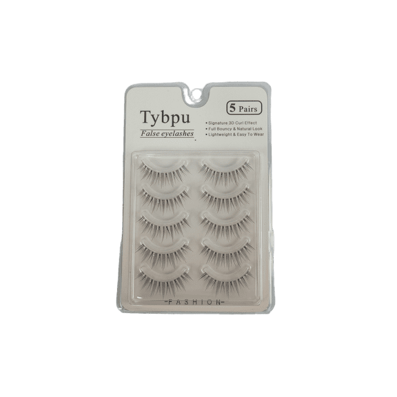 Tybpu Natural Fluffy Wispy Lashes, Reusable Soft Lightweight Fake Eyelashes, 3 Pair