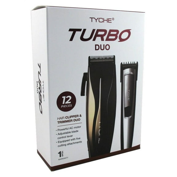 Tyche Turbo Hair Clipper And Trimmer Duo 12 Piece Kit, 1 Ea..