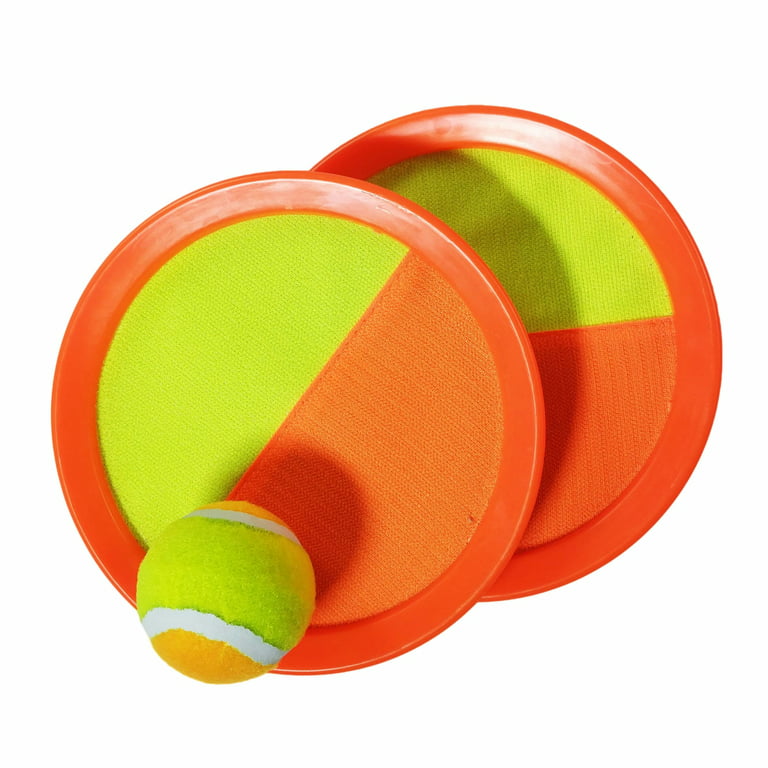 Tychotyke Toss and Catch Self Stick Paddle Game Set Orange, Size: 7.75