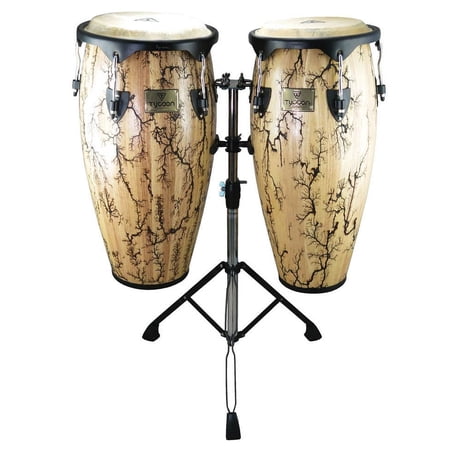 Tycoon 10 & 11 Supremo Congas w/ Double Stand Willow Finish - STCS-B WI/D