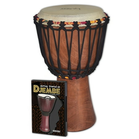 Tycoon 8 Rope Tuned Djembe Starter Kit w/ Getting Started on Djembe DVD