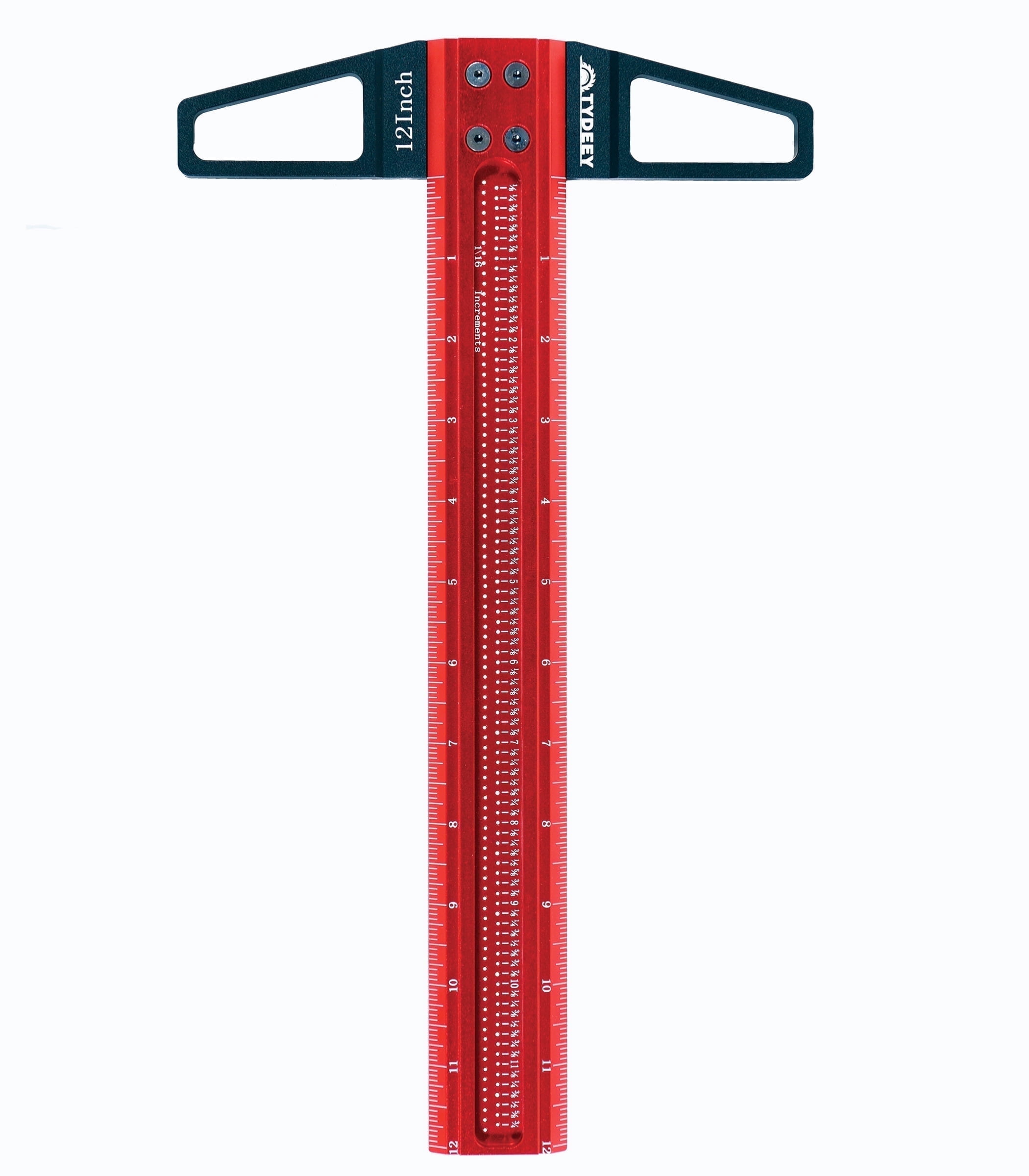Tydeey 12 Inch T-Square Ruler, Aluminum Alloy Woodworking Measuring ...