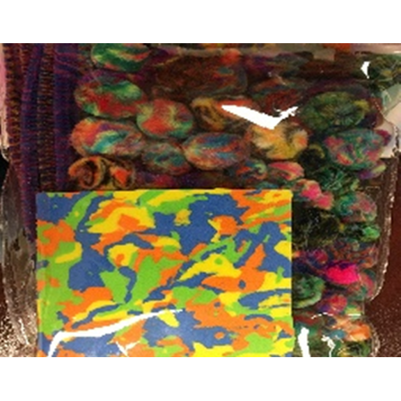 Tye Dye Chenille Stems & Pom Pom Set