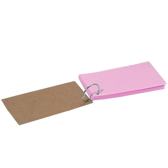 Tyeign 100-Pack 3"X5" Ruled Index Cards in 5 Bright Colors, Double-Sided Lined Flash Cards with Metal Ring, Heavy Paper for Study, Presentations, Recipe Notes, office & Office, 1 Sticky Note