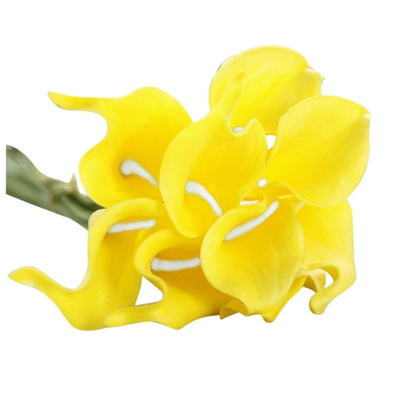 Tyeign 10Pc Black Latex Calla Lily Artificial Flowers, 13.4 Inch Real-Touch Bridal Bouquet Stems, Elegant Wedding Centerpiece, Reusable Pu Petals, Vase Ready, 10Pc Artificial Flowers