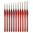 thumbnail image 1 of Tyeign 11 Pcs Miniature Detail Paint Brush Set with Wood Handle, Fine Tip Brushes for Acrylic Watercolor Oil Painting, Art Crafts Model Face Painting, 11*Pen, 1 of 5