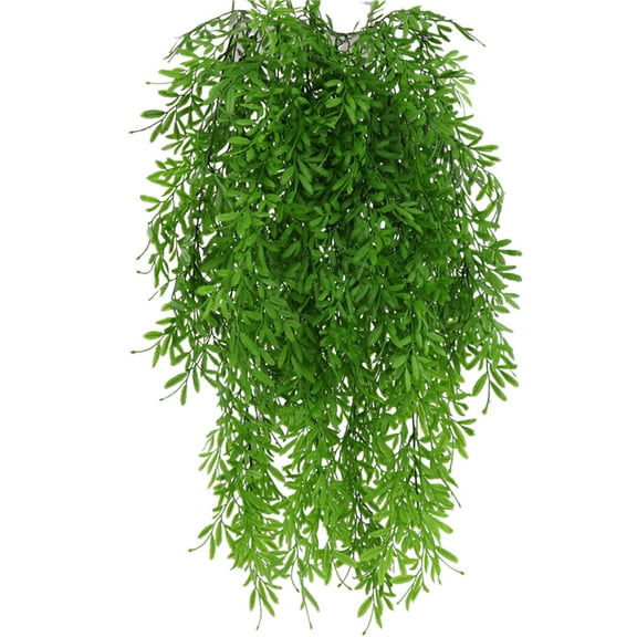 Tyeign 2.3 Ft Artificial Scindapsus Hanging Garland, Lifelike Faux Greenery Vine for Kitchen Garden Wedding Backdrop, Easy-Drape Plastic Plant for Wall Ceiling Basket Decor