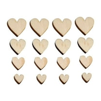 Tyeign 200-Pack Wooden Hearts & Stars Craft Chips, Unpainted Diy Wood Cutouts for Card Making, Wedding & Holiday Decor, Smooth Surface for Paint & Markers, 200X Decorative Wood Chips