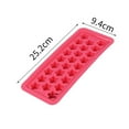 thumbnail image 1 of Tyeign 26-Cavity Star Heart Square Mini Ice Tray, Food Grade Red Silicone Mold for Cocktail Coffee Whiskey, Quick Freeze Stackable Freezer Accessory, 1 × Ice Tray, 1 of 2