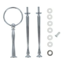 Tyeign 3-Tier Diy Metal Cake Stand Hardware Set, Reusable Round Fruit Dessert Cupcake Display Kit with Handle Rod, Wedding Party Table Centerpiece, 1 Set of Cake Stand (3 Layers)