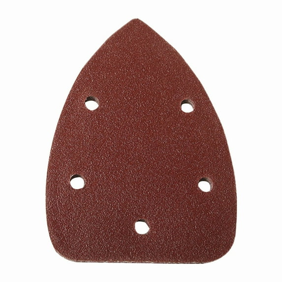 Tyeign 320-Grit Detail Sander Sandpaper, 5.5×3.5 in Hook-And-Loop Sheets, 5-Hole Dust-Free Aluminum Oxide Pads for Wood Paint Metal Finish, One Piece of 400 Grit 5-Hole Sandpaper