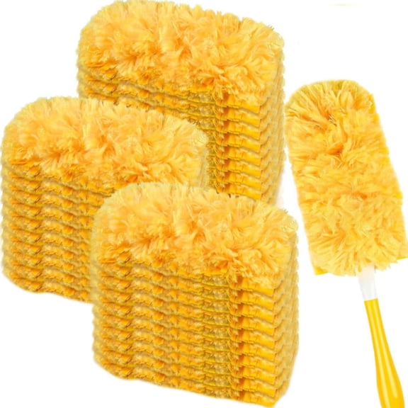 Tyeign 360° Duster Refill Pack with Handle, 30 Disposable Cleaning Heads, Flexible Dust Wand for Blinds, Fans, Electronics, Car Interior, Home & Office Quick Dusting
