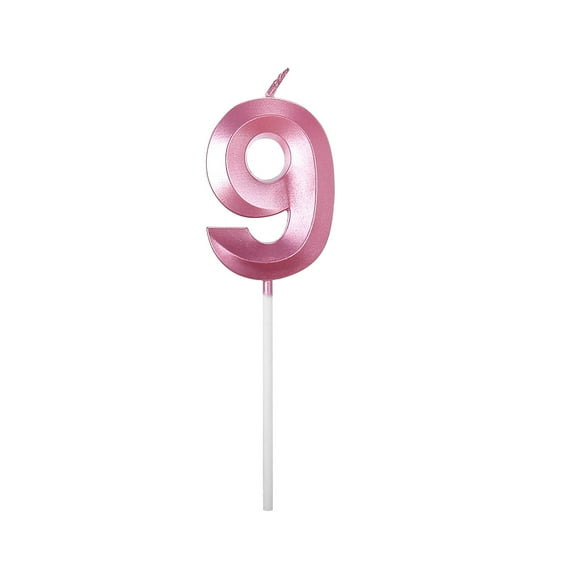 Tyeign 3D Number Birthday Candle 5.6In Tall, Dripless Wax Cake Topper for teen Adult Milestone Party, Anniversary, teen-Showers, Photo Ready, 1 Number Birthday Candle