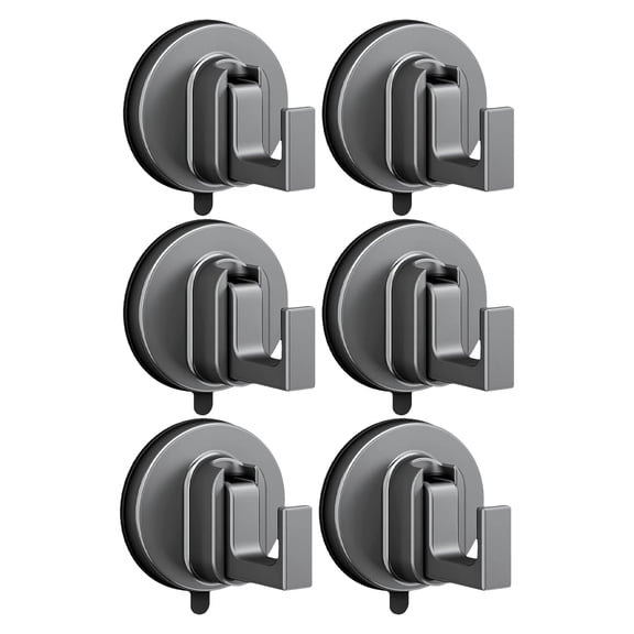 Tyeign 4-Pack Heavy-Duty Suction Cup Hooks for Shower & Door, Reusable Towel & Wreath Holder for Bathroom Glass, Fridge, Metal Cabinet, Holiday Decoration Organizer, Metal Chrome, 1 Hook