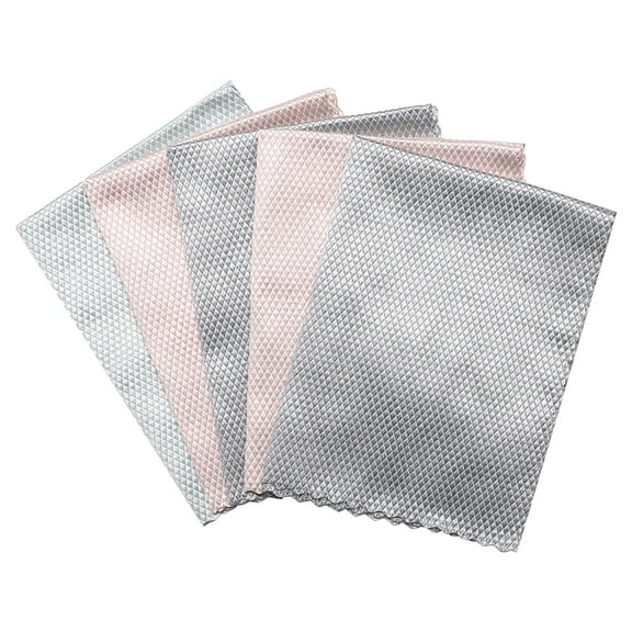 Tyeign 5-Pack 12"X16" Nano Microfiber Cleaning Cloths, Streak-Free Reusable Towels for Glass, Stove, Car, Screen – Ultra-Absorbent, Lint-Free, Machine-Wash, Quick-Dry, 5Pc Rags