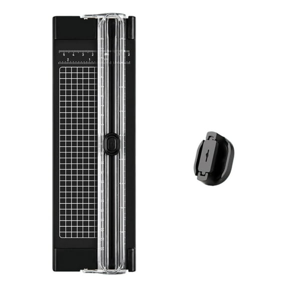 Tyeign A4 Paper Cutter Trimmer with Non-Slip Ruler, Portable Photo Guillotine for Crafts office Home, Precision Cutting up to 12” Width, Safe Locking Blade, Trimmer*1 Cutting Head*1