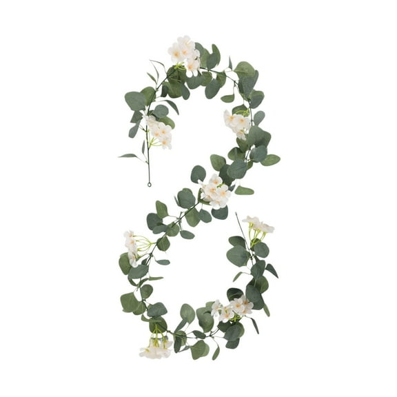 Tyeign Artificial Hydrangea Rattan Vines, Bendable Faux Greenery Garland for Home Wedding Stair Railing Décor Year-Round, 1 Artificial Flower