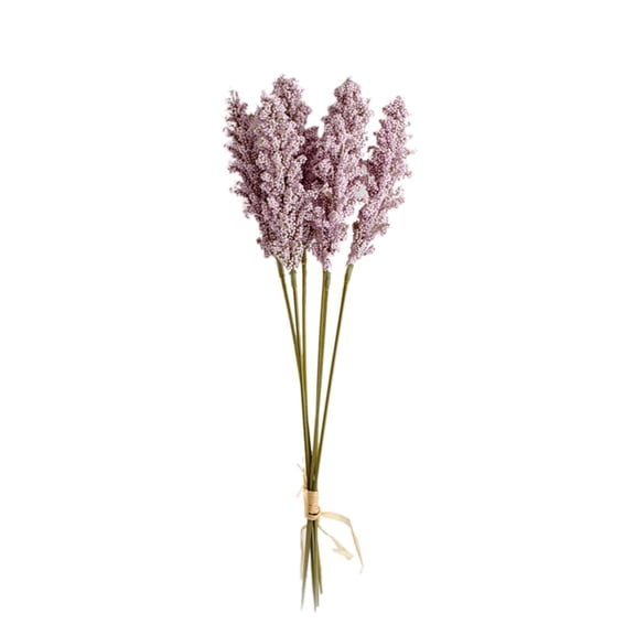Tyeign Artificial Lavender Bouquet 6 Stems Silk Flowers for Diy Home Vase Wedding Rustic Décor, Realistic Purple Blooms, Zero Upkeep, 1 Bunch of Lavender (6 Stalks)