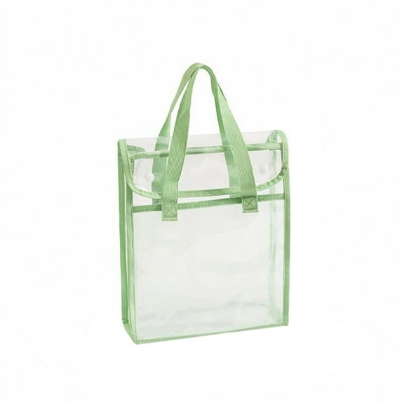 Tyeign Clear Pvc Accordion File Folder with Handle, Portable 10 X 12.5 Inch Expanding Letter Size Organizer for office Office Travel, Snap Closure Document Wallet, 1 Document Bag