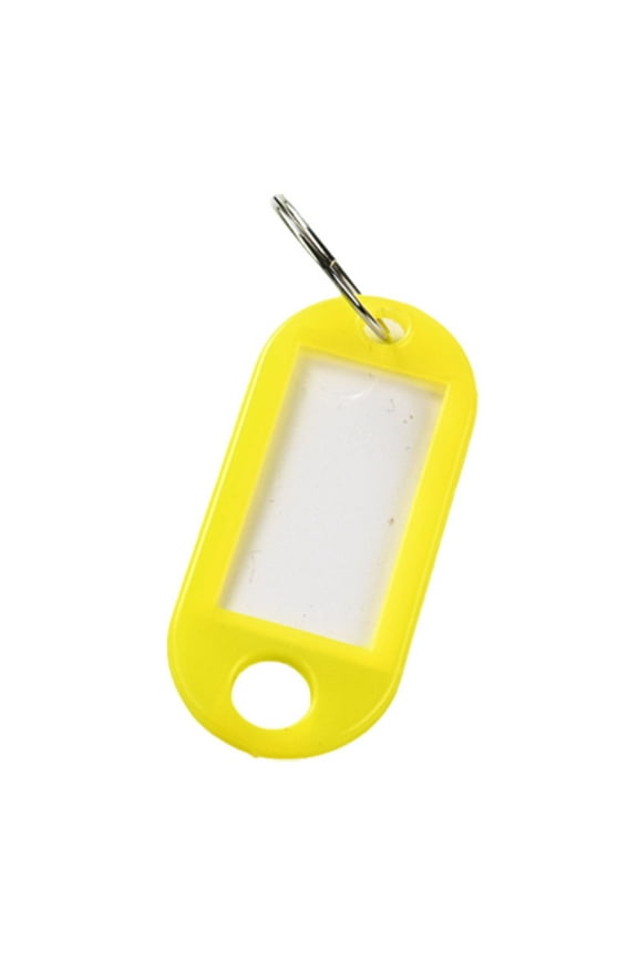 Colorful Plastic Key Tags 2"Ă—1", Writable Id Labels with Keychain for Hotel Luggage Backpack, 5 G Lightweight Tags, Easy-Write Surface, Bulk Pack, A Colorful Marker Label Pendant