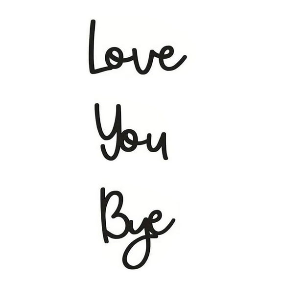 Tyeign Goodbye Love You Wooden Wall Sign, Minimalist Black Script Plaque for Living Room Bedroom Hallway, Lightweight Pine Board Ready to Hang with Pre-Drilled Holes, 1 Set of , 1 Set of Signboards