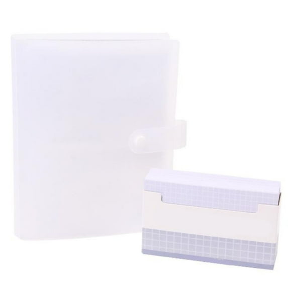 Tyeign Index Card Organizer, Clear Plastic Holder, 160 Card Pouches, Recipe Card Keeper - Study Organization Tool