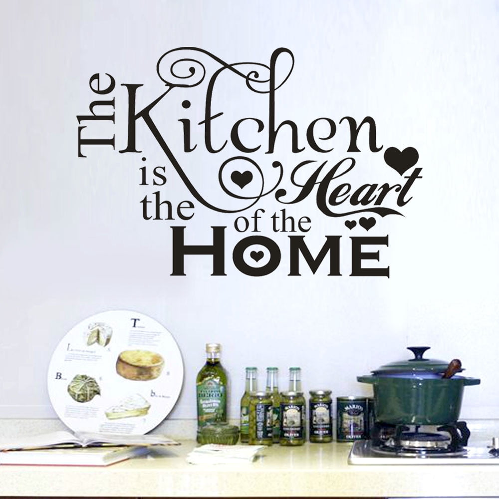 Tyeign The Kitchen Is The Heart of The Home Wall Sticker, Removable ...
