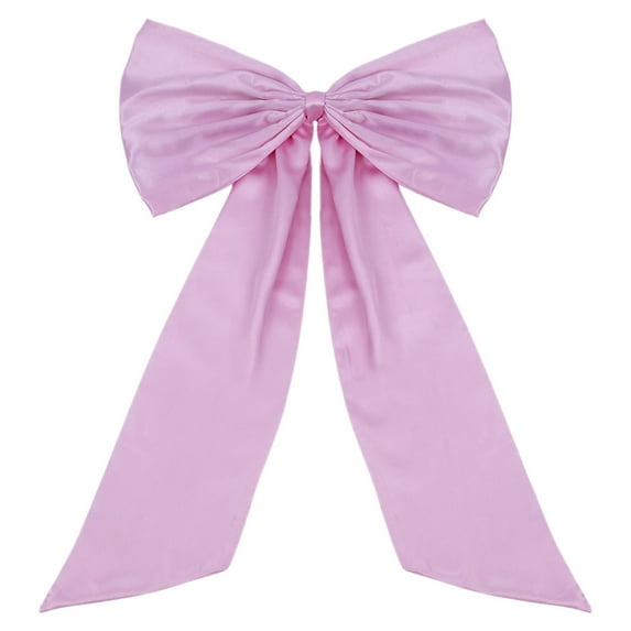 Tyeign Large Satin Ribbon Bow, 40X24 Inches Oversized Decorative Bow for Room Decor, Birthday Party, Wedding, Ballerina Theme, Wall Hanging, Reusable Celebration Decor