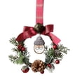 thumbnail image 1 of Tyeign Mini Holly Christmas Wreath, 6" Pinecone & Berry Car Hanger, Artificial Winter Garland for Door Mirror Or Tree, Festive Indoor-Outdoor Accent, Small Wreath Pendant*1, 1 of 5