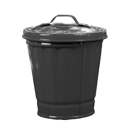 Tyeign Modern Black Metal Trash Can with Lid, 4 in Tabletop Waste Bin for Office Desk, Sleek Storage Or Planter Alternative, 1X Mini Trash Can, 1X Mini Trash Can