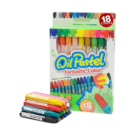 Tyeign Oil Pastels, 24 Assorted Colors Art Crayon Oil Paint Sticks Soft Set for teens Indoor Activities Artists & Beginners Students Painting Drawing Art (24 Office Supplies Clearance Black