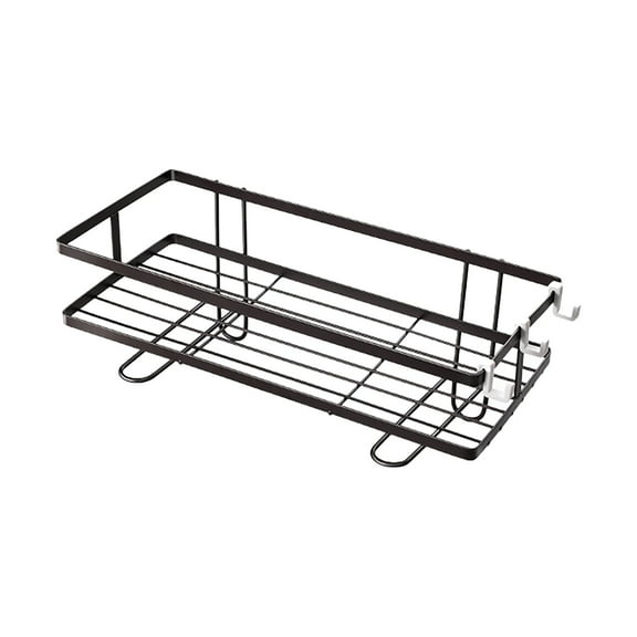 Tyeign Over-Toilet Bathroom Storage Shelf, No-Tool Mesh Rack with Hooks, Rust-Proof Steel Space Saver for Towels Toiletries Plants, Small Apartments Dorms Rvs, 1X Storage Rack