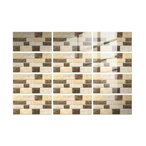 Tyeign Peel And Stick 3D Crystal Mosaic Wall Tiles, 12-Pack Waterproof Aluminum Kitchen Backsplash, Easy Diy Upgrade for Bathroom, Camper, 12Pc Wall Stickers, 12Pc Wall Stickers