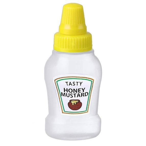 Tyeign Portable Mini Sauce Bottle, Food-Grade Leakproof Seasoning Container for Bbq Ketchup Dressings, Reusable Travel Picnic Camping Kitchen Storage, 1 Sauce Bottle