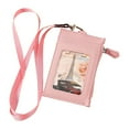 thumbnail image 1 of Tyeign Pu Leather Id Card Holder with Neck Lanyard, Rfid Blocking Badge Wallet, Detachable Strap, 3 Card Slots, Travel Cruise Work office Event Gift, 1 Work Badge, 1 of 8