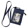 thumbnail image 1 of Tyeign Pu Leather Id Card Holder with Neck Lanyard, Rfid Blocking Badge Wallet, Detachable Strap, 3 Card Slots, Travel Cruise Work office Event Gift, 1 Work Badge, 1 of 8