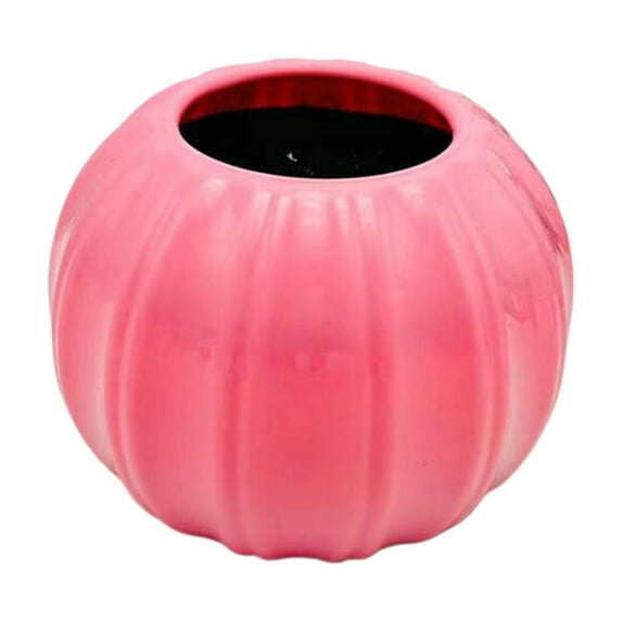 Tyeign Pumpkin Shaped Plastic Vase for Dried Flowers, Halloween Thanksgiving Centerpiece, Autumn Home Decor for Tabletop, Indoor Use