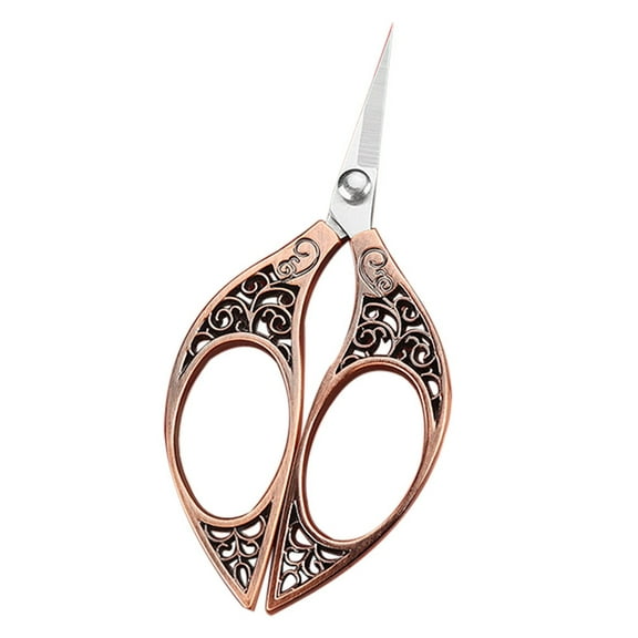 Tyeign Retro Rainbow Stainless-Steel Sewing Scissors, 4.3 in Precision Craft Snips for Embroidery Appliqué Thread, Dragon-Etched, Office Home Diy Gift, 1X Scissors