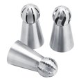 thumbnail image 1 of Tyeign Russian Piping Tips Set of 3, Stainless Steel Cake Decorating Nozzles for Icing, Cream, Buttercream Flowers, Ruffles, Easy to Use for Beginners And Professionals, 3 Pc Decorating Nozzles, 1 of 9