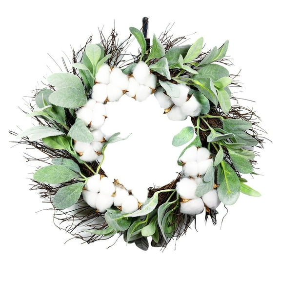 Tyeign Rustic Window Frame Farmhouse Wall Décor, 14 in Faux Greenery Wreath Hanger, Vintage Wood Pane Photo Display, Front Door Welcome Sign, 1X Wreath