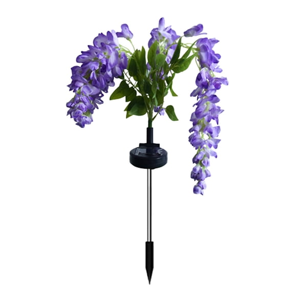 Tyeign Solar Powered Wisteria Garden Stake Lights, Waterproof Led Artificial Flower Lights for Yard Patio Walkway, Gift for Mom Women Mother’S Day Decor, No Wiring Needed, A Simulated Lantern