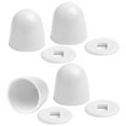 thumbnail image 1 of Tyeign Universal Toilet Bolt Caps 4-Pack, Snap-On Decorative Covers for Bathroom Floor Mount Screws, Hide Ugly Hardware Easy Install Plastic, Smooth White Round Caps, 1 of 7