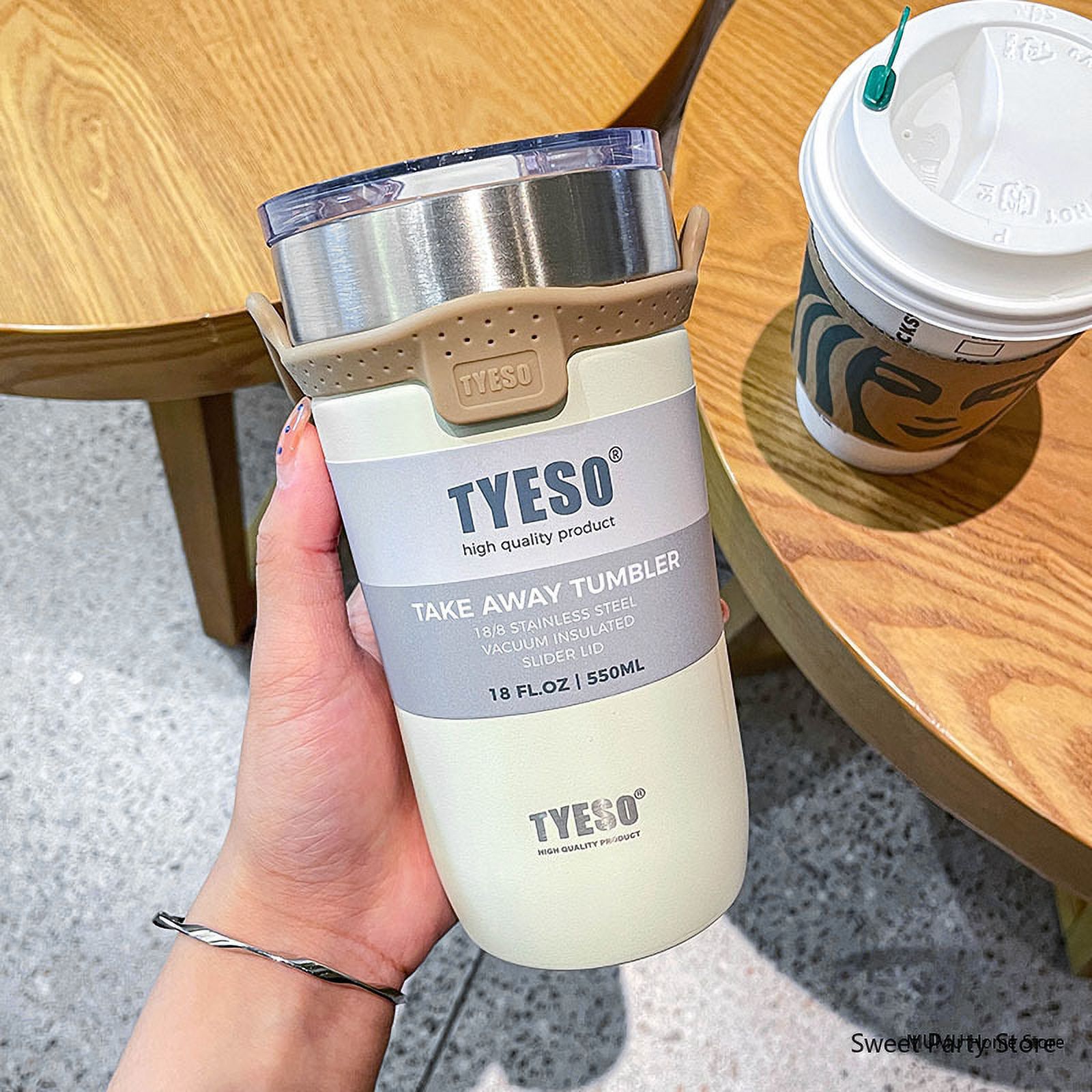 Tyeso Stainless Steel Vacuum Flask Tumbler Insulated Travel Mug with