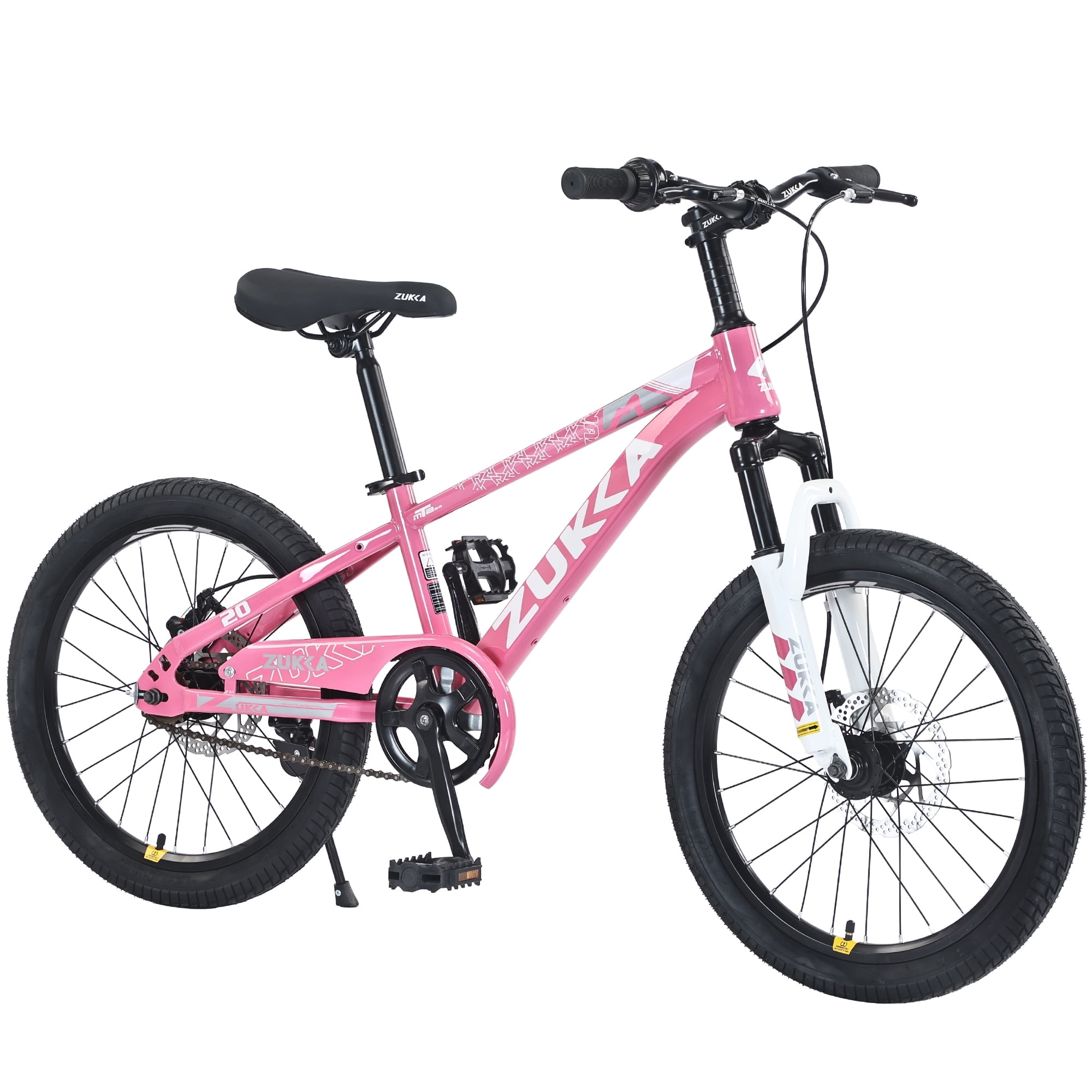 Tyethy 20" Mountain Bike for Girls, Steel Frame Kids MTB Children Bicycle for Boys Age 7-10, Pink