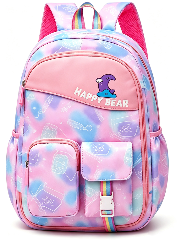 Kids Backpacks School Bag for Teen Girls, Lightweight School Backpacks Bookbags with Multiple Pockets for Middle School College, Pink