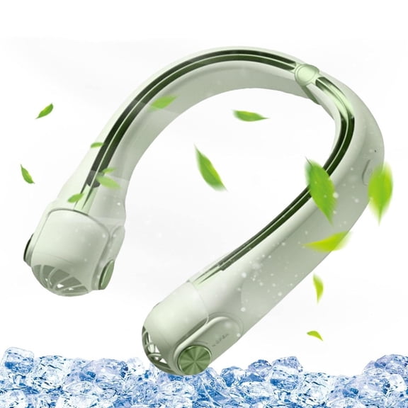 Tyethy Neck Fan, Portable Wearable Personal Fan, Hands-Free Bladeless Fan, Green