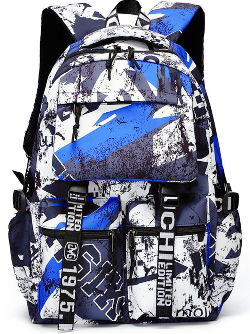 Red Multi Graffiti Backpack Set 2 in 1 Bookbag, Laptop Backpack for School Red Multi Graffiti Backpack Set 2 in 1 Bookbag, Laptop  main image 3